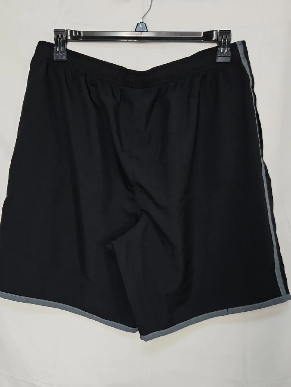 RBX Men’s Black Athletic Shorts with Gray Trim